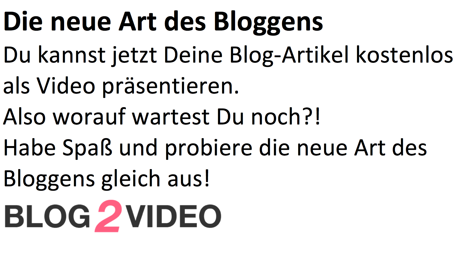 Blog-to-Video Text